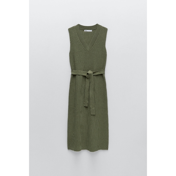 Zara Dresses Zara Belt Knit Dress Poshmark